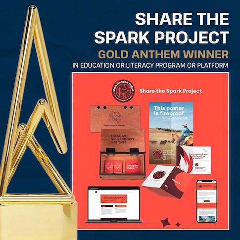 Share the Spark Project. Gold Anthem Winner in education or literacy program or platform.