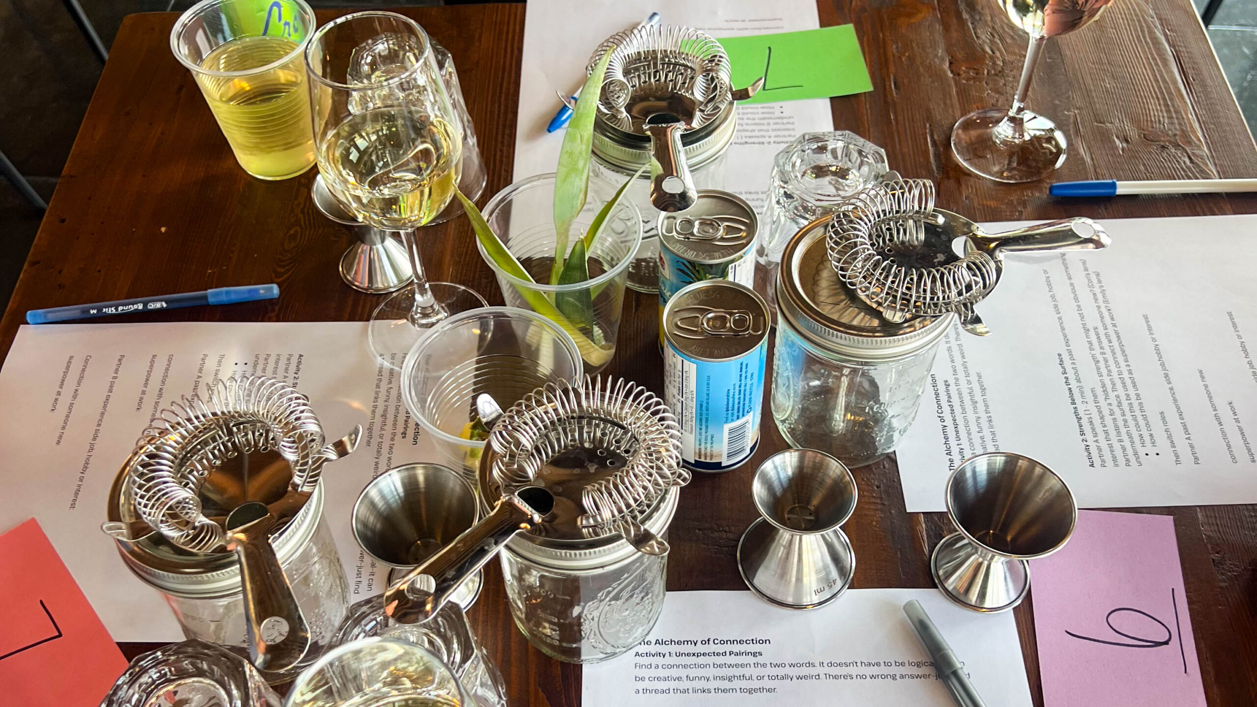 A display of drink mixing utensils.